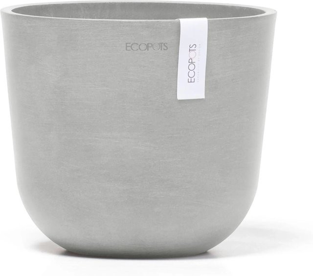 Ecopots Pflanztopf Oslo Mini Weißgrau in skandinavischem Design, Höhe: 19 cm, Durchmesser: 19 cm - Bild 1