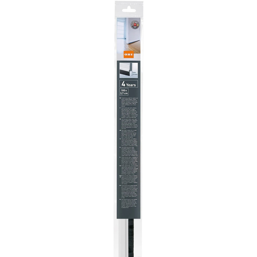 OBI Türdichtschiene Standard selbstklebend mit Bürste in Weiß - Bild 2