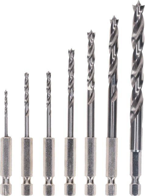 Bosch Holz-Spiralbohrer-Set Robust Line 7-teilig aus HSS mit 1/4 Zoll Sechskantschaft - Bild 3