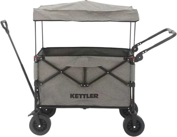 Kettler Bollerwagen EASY in Dunkelgrau, faltbar mit Bremse und verstellbarem Griff