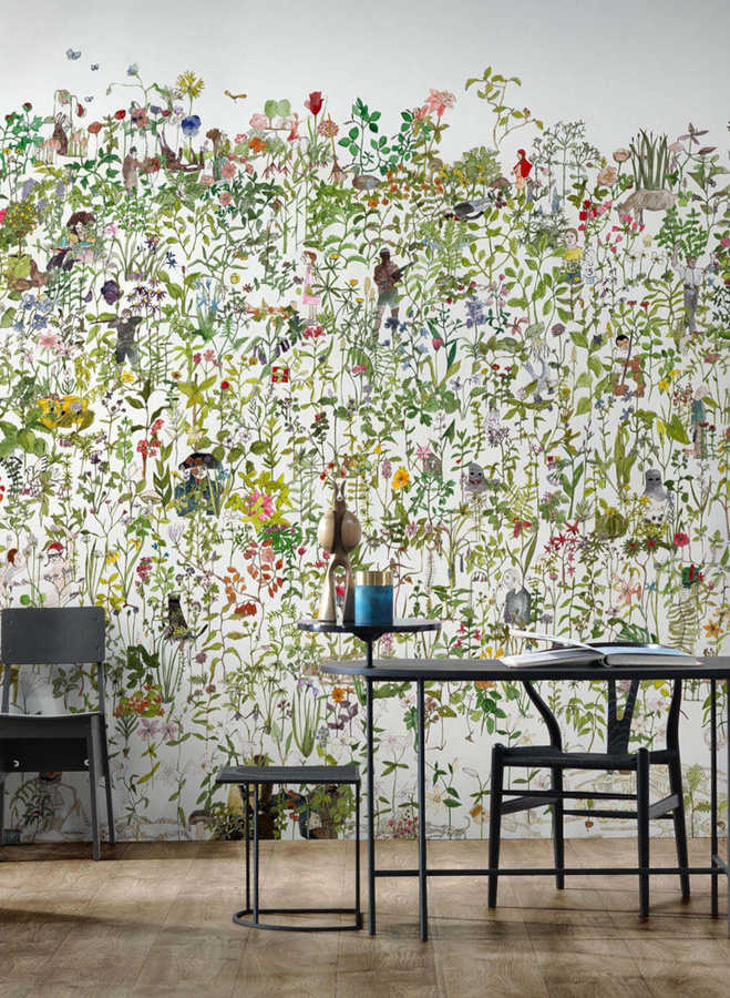 NLXL Mural Enchanted Garden Wandtattoo mit floralem Design in Mehrfarbig - Bild 2