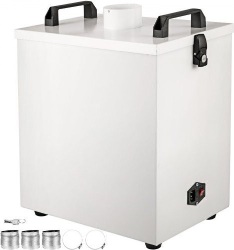 VEVOR Pure Air Rauchabsaugung 80W Luftreiniger mit 180m³/h Luftvolumen, weiß, für CNC- und Lasergravurmaschinen - Bild 1
