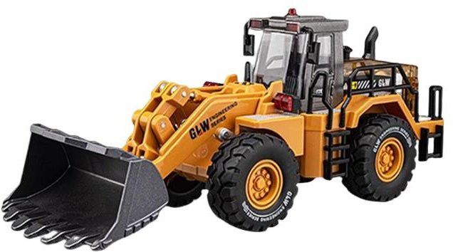 Linyi toy car Bulldozer Bagger, Diecast Auto Pullback, Licht und Ton, ab 4 Jahren - Bild 1