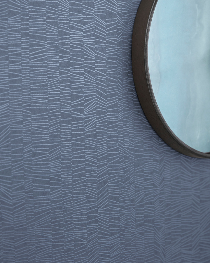 Omexco Tapete Allure RIV55 Blau Modern Abstract Gestreift Vlies Non-Woven Waschbar und Abwischbar - Bild 1