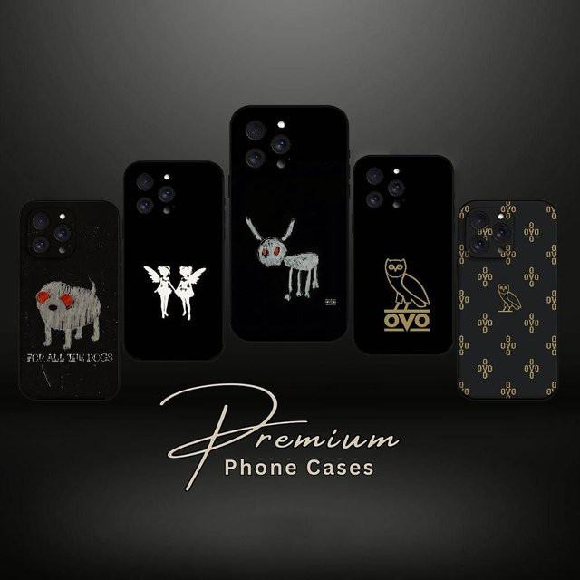 Matte Silikon Handyhülle im Rapper D-Drake Design für Apple iPhone Modelle in Schwarz - Bild 1