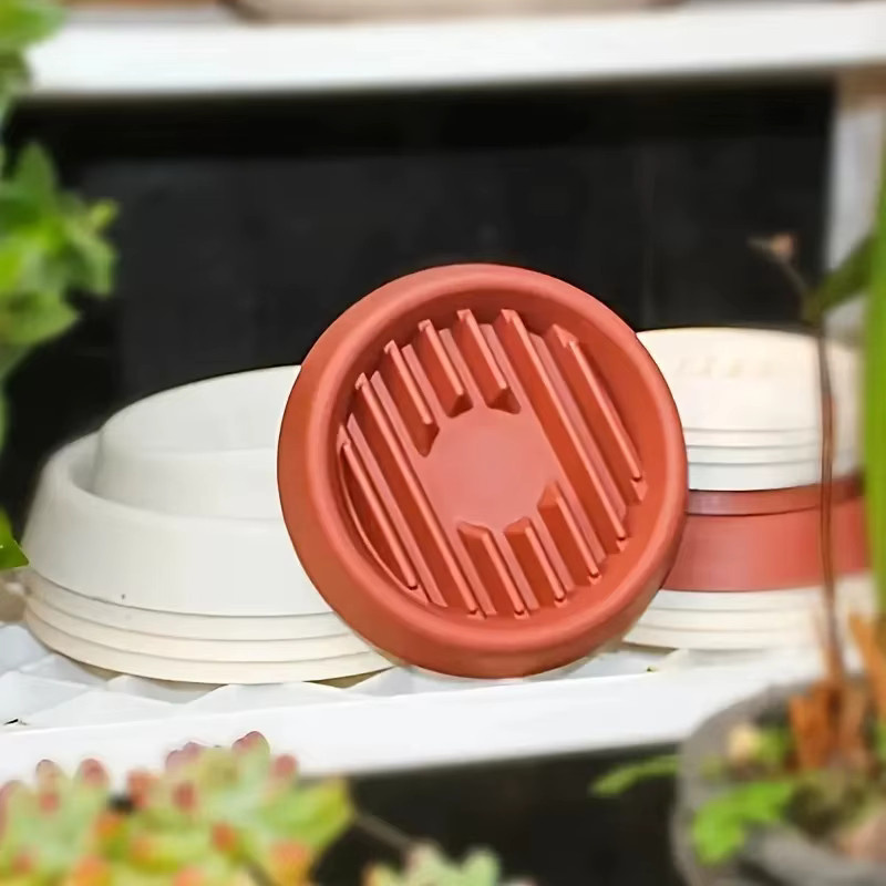 3er-Set Blumentopf-Abflusshalter in Weiß und Off-White zur Vermeidung von Staunässe und Tropfen - Bild 4