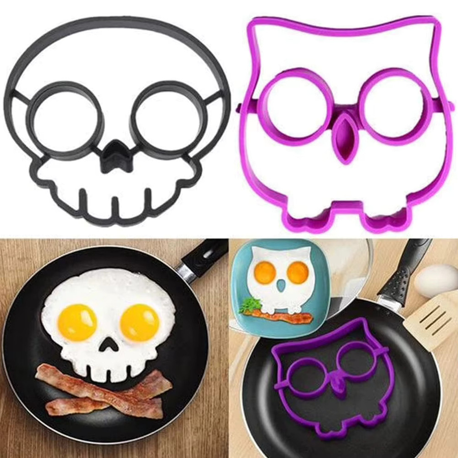 Omelett-Form aus Silikon und Kunststoff für Frühstück, Ei-Ring und Pfannkuchen-Former als Küchenzubehör - Bild 4