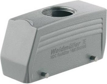 Weidmüller Steckergehäuse HDC 24B TOBU 1PG21G 1661370000 aus Edelstahl in Grau - Bild 1