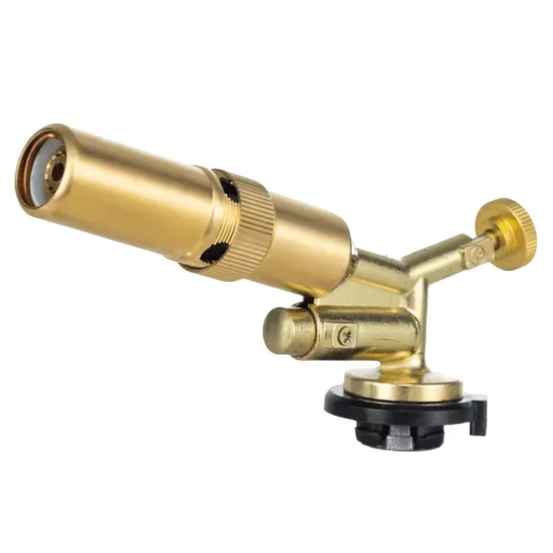 Gasbrenner Flammenpistole aus Messing und Kupfer in Gold für Hochtemperatur-Schweißarbeiten und Hartlöten - Bild 4