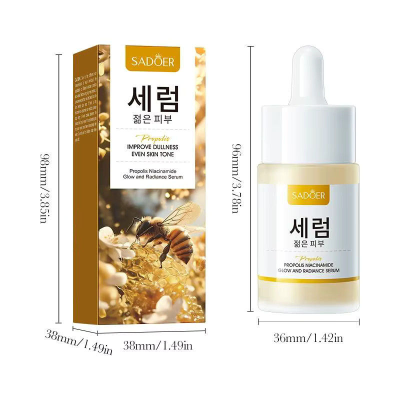 SADOER Glow Serum mit Propolis und Niacinamid, 30 ml, Unisex - Bild 4