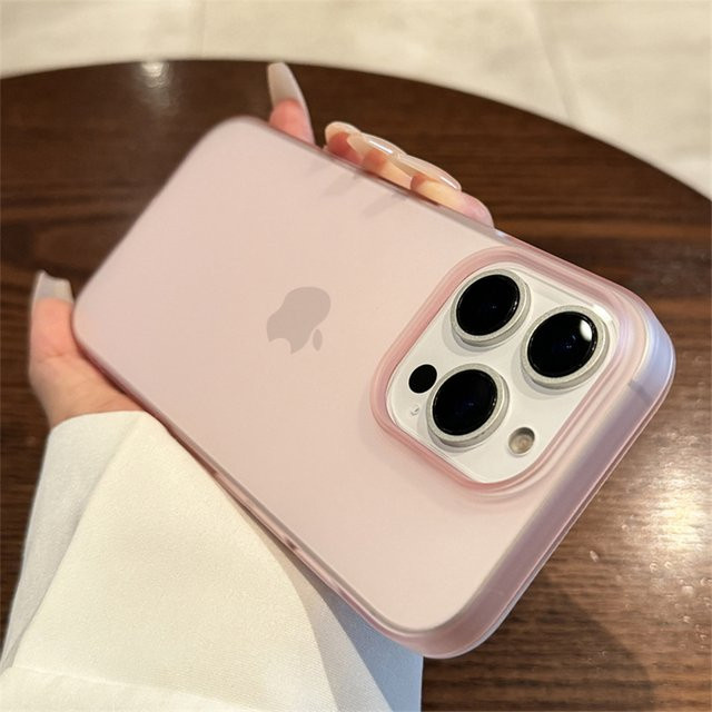 Stoßfeste Silikon Handyhülle von YuexTi in Transparent oder Schwarz oder Pink für iPhone 16 15 14 Pro Max Plus 13 12 11 XR XS Max 8 mit mattem Finish - Bild 1