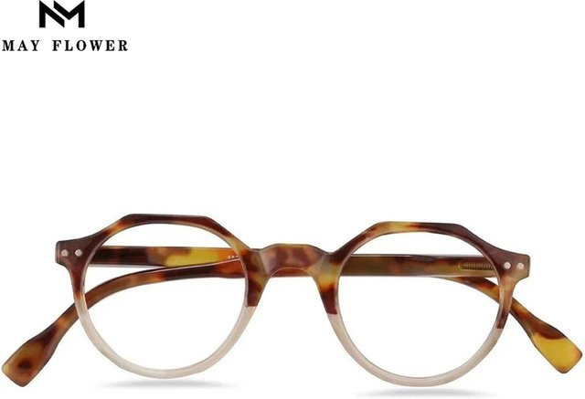 Mai Blume Lesebrille, Rund, Vollrand, Damen, Acetat, Blaulichtfilter - Bild 1