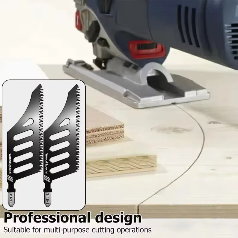 Bosch T142HB Stichsägeblatt für Holz mit T-Schaft und groben Zähnen für Präzisionsschnitte in engen Räumen, Schwarz - Bild 3
