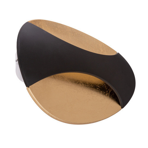 Globo LED-Wandleuchte Alexandra aus Metall in Schwarz und Gold/Messing mit warmweißem Licht - Bild 3
