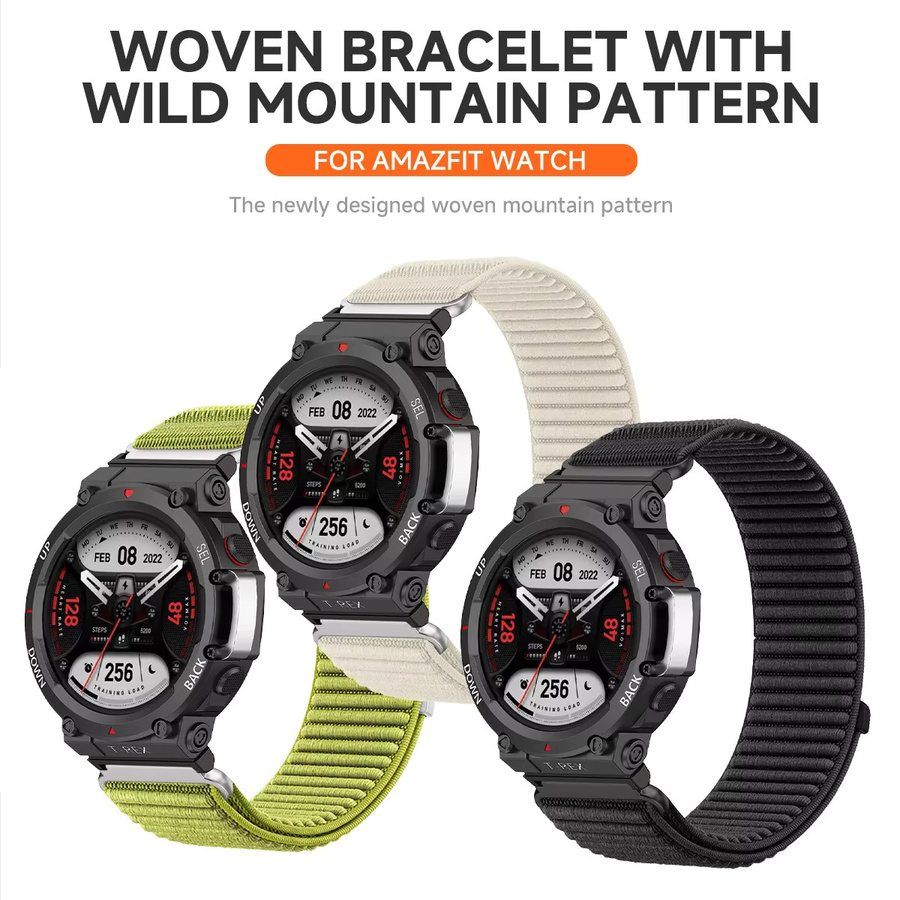 CAOWTAN Uhrenarmband Nylon, geflochten, für Amazfit T-Rex 3/2/Pro/Ultra - Bild 2