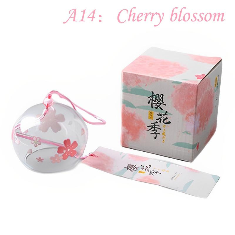 Handgefertigte japanische Windglocke aus Glas mit Sakura-Muster von My Peers - Bild 1