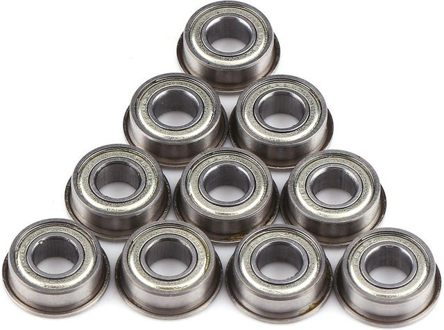10 Stück F686ZZ Mini Metallstahl doppelt abgeschirmte geflanschte Kugellager in Weiß und Silber, B/D/H: 6 x 13 x 5 mm - Bild 1