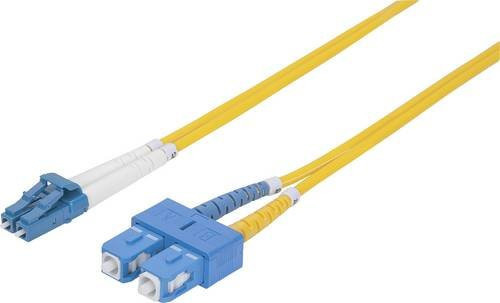 Intellinet 473729 Glasfaser LWL Anschlusskabel Gelb 5,00 m mit 1x LC-Stecker und 1x SC-Stecker 9/125 µ Singlemode OS2 - Bild 1