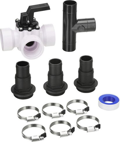 Mr. GARDENER Bypass-Set Adapter für Solarabsorber, bunt, Länge: 25 cm, Durchmesser: 3,8 cm - Bild 1