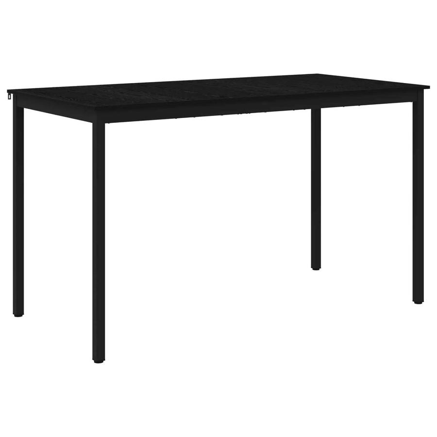 vidaXL Esstisch modern in Eiche und Schwarz aus Holzwerkstoff und Metall, B/T/H: 105 x 90 x 90 cm - Bild 2