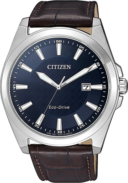 Citizen Armbanduhr, Solar, Edelstahl, Blau, Leder, 41 mm, Herren - Bild 1