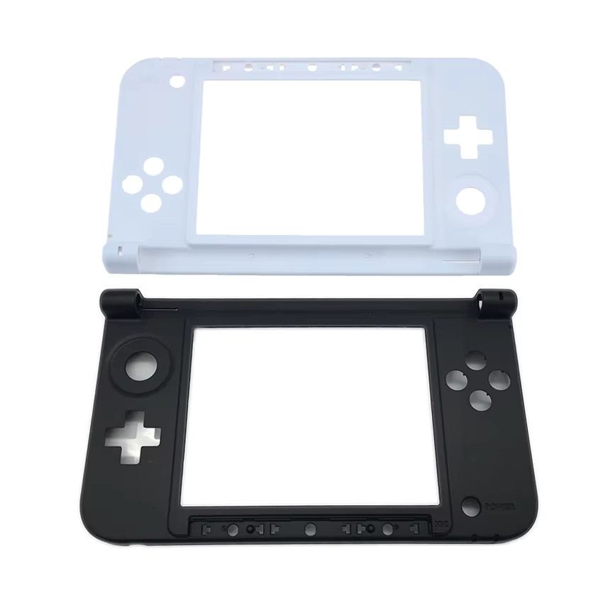 Yuxi Ersatzgehäuse für Nintendo 3DS XL und 3DS LL, Gehäuse-Shell mit Scharnier und unterem mittlerem Rahmen, Schwarz - Bild 2