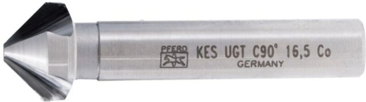 PFERD Kegel- und Entgratsenker HSSE Co5 90 Grad Ø 16,5 mm Schaft-Ø 10 mm DIN 335 C in Silber - Bild 2