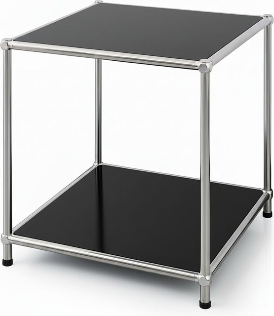 Floordirekt Metallregal Concept Epure MK 012 Standregal mit 2 Ablagen für Bad, Küche und Büro in Schwarz oder Weiß - Bild 1