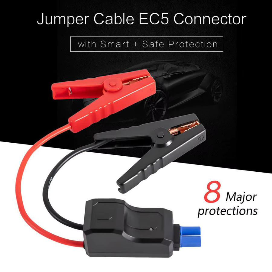 EC5 Starthilfe Kabel Set mit USB-C Anschluss und Alligator Klemmen in Multicolour für Auto und Lkw - Bild 3