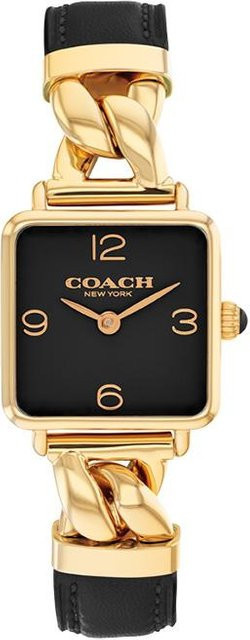 Coach Armbanduhr Quarz, Edelstahl, Leder, Schwarz, Damen - Bild 1