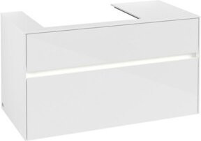 V&B Waschtischunterschrank Collaro in Weiß glänzend, B/T/H: 100 x 54,8 x 50 cm - Bild 1