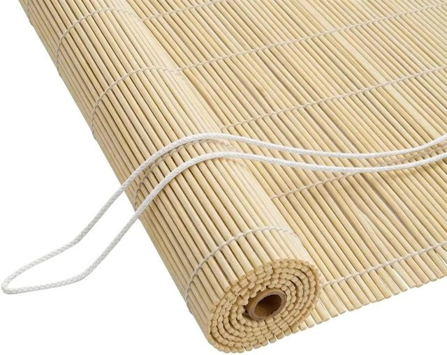 vidaXL Bambus Rollo Natur Beige/Braun, UV-beständig, B: 50 cm, H: 160 cm - Bild 1
