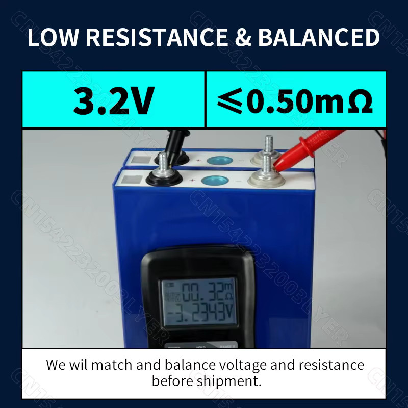 LiFePO4 Lithium-Eisenphosphat-Batteriezellen 3,2V 105Ah für DIY 12V/24V/48V Systeme, wiederaufladbare Grade-A-LFP-Zellen für Wohnmobile und Heimenergiespeicher - Bild 5