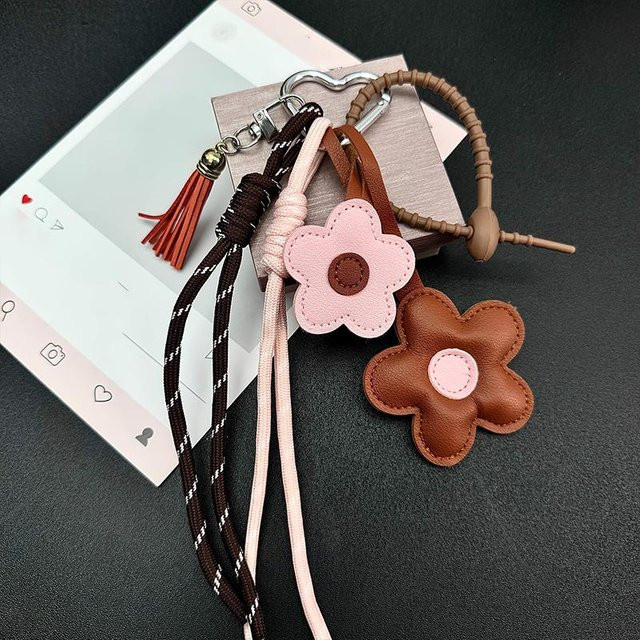 Rd lala Taschenanhänger PU-Leder, Blume, Damen - Bild 1