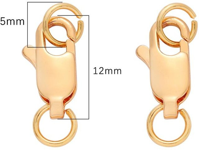 Beadia Accessories Kupferschnallenverschlüsse, goldgelb, 6x12mm - Bild 1