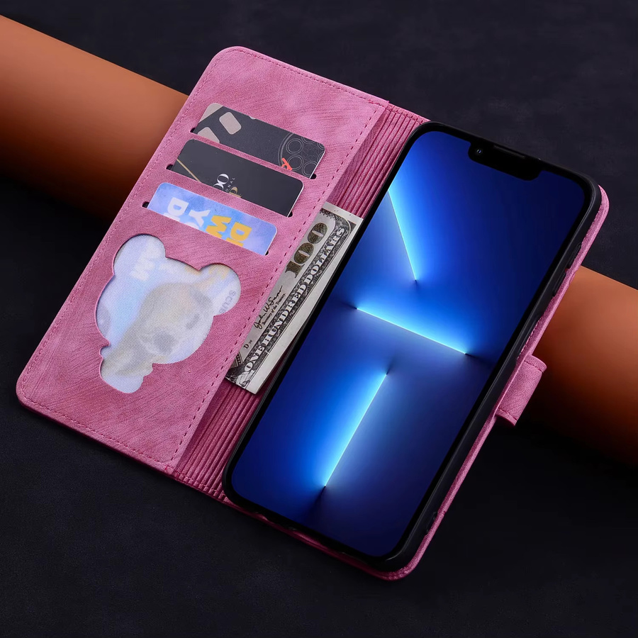 Leder-Flip-Handyhülle für Samsung Galaxy S20 FE S21 S22 Plus S23 S24 S25 S26 Ultra in Braun mit Magnetverschluss und Ständerfunktion - Bild 3