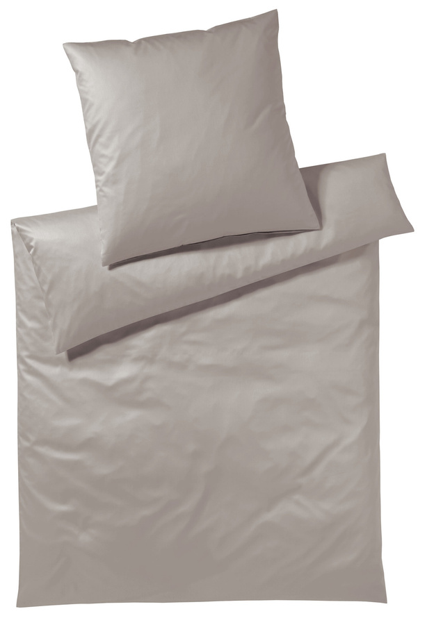 Solid 6800 Mako-Satin Kissenbezug aus Baumwolle mit Reißverschluss, B/H: 40 x 80 cm - Bild 1