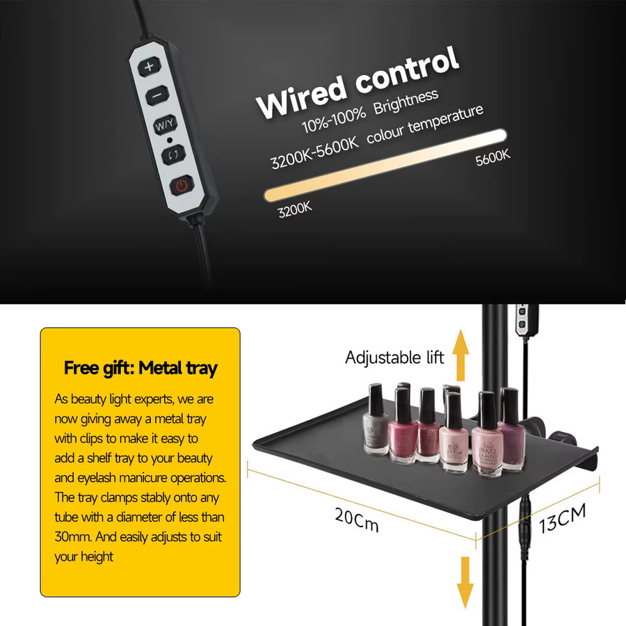 Inlightray LED Halbmondlampe für Wimpernverlängerung mit Clip-On Funktion in Weiß - Bild 3