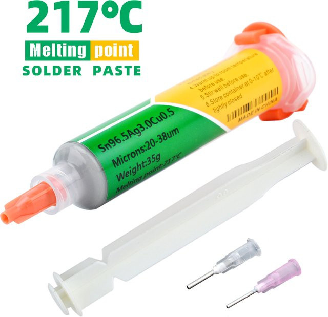 KEK Silberhaltige Lötpaste Sn96.5Ag3.0Cu0.5 mit 3 % Silberanteil und 217 Grad Schmelzpunkt - Bild 1