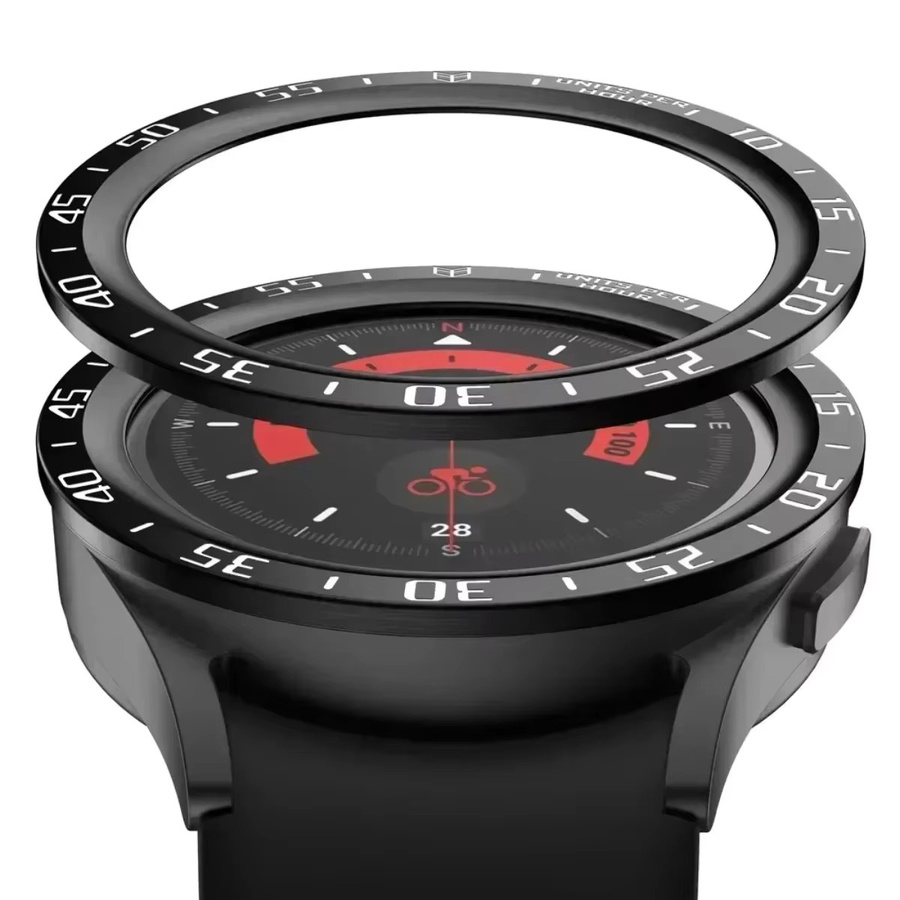 CHIICSMART Metall-Lünettenring für Samsung Galaxy Watch, Schwarz - Bild 2