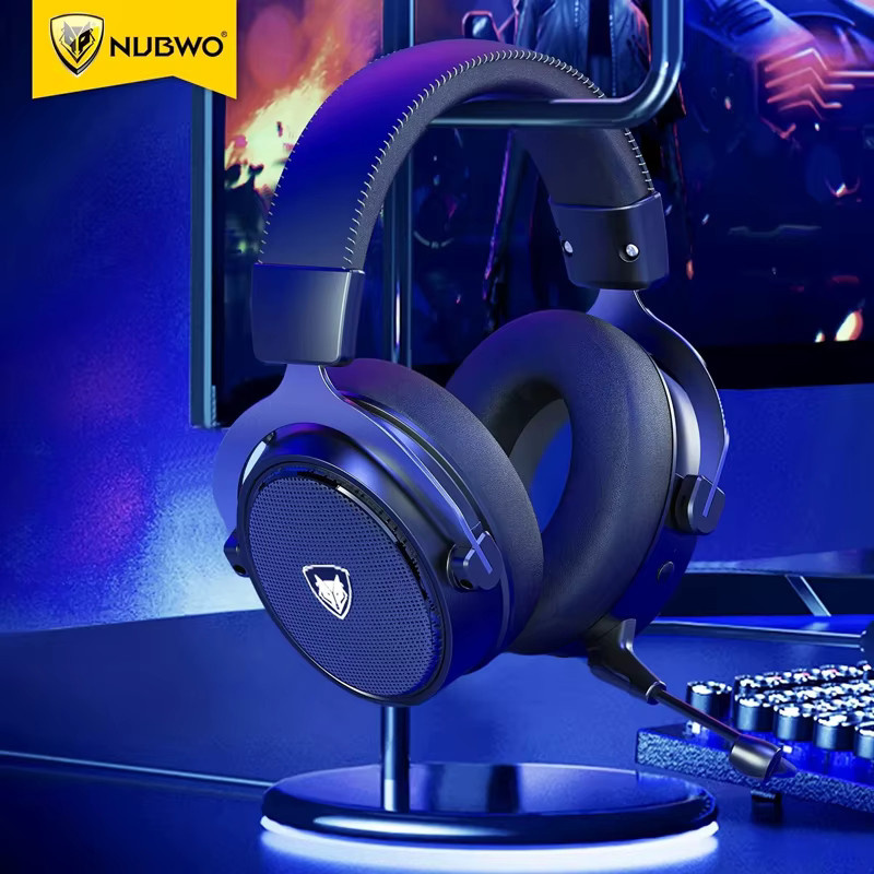NUBWO G07 Kabelloses Gaming-Headset mit 2,4GHz Ultra-Niedrige Latenz, HIFI Stereo und Geräuschunterdrückendem Mikrofon für PC, PS4 und PS5 in Schwarz-Rot - Bild 2