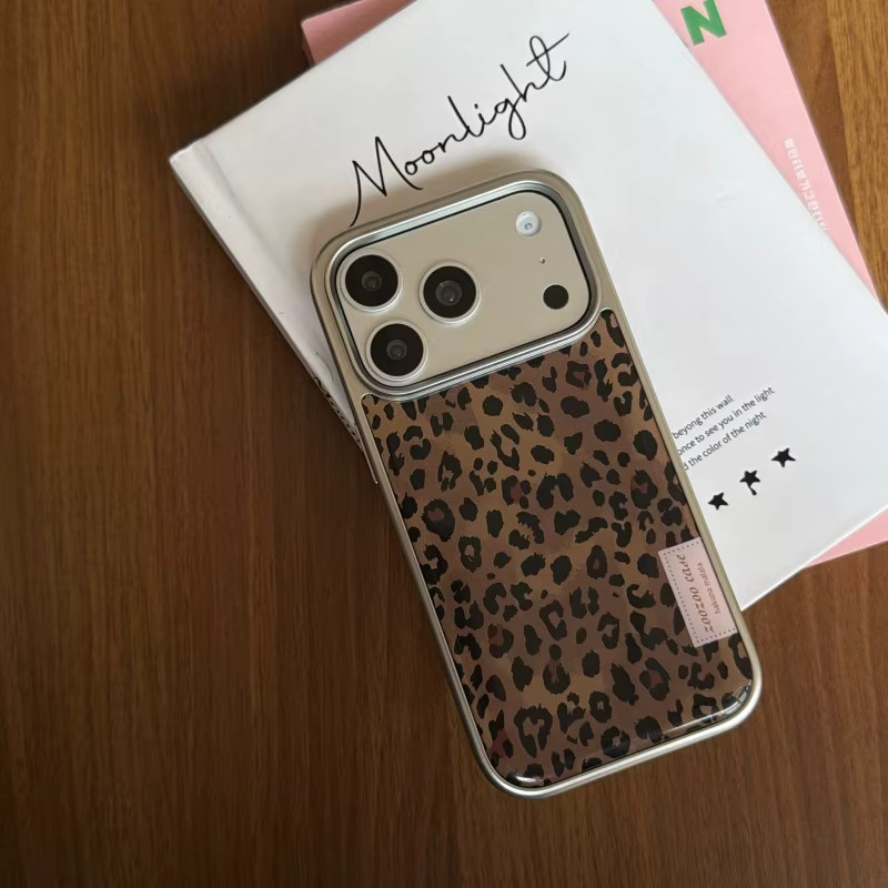 Sturzsichere Handyhülle mit Leoparden-Design aus Epoxy in Schwarz und Braun für Apple iPhone 17 16 15 14 13 Pro Max - Bild 5