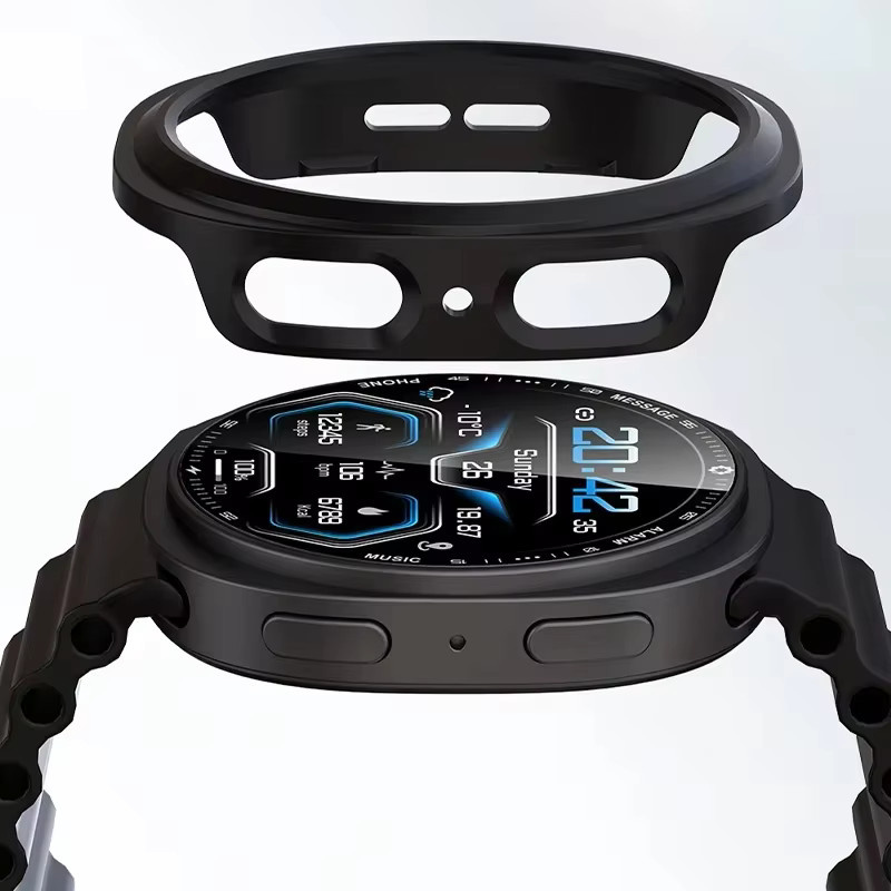 Samsung Hülle für Galaxy Watch 8 Classic, Schwarz, PC, Matte Cover - Bild 2