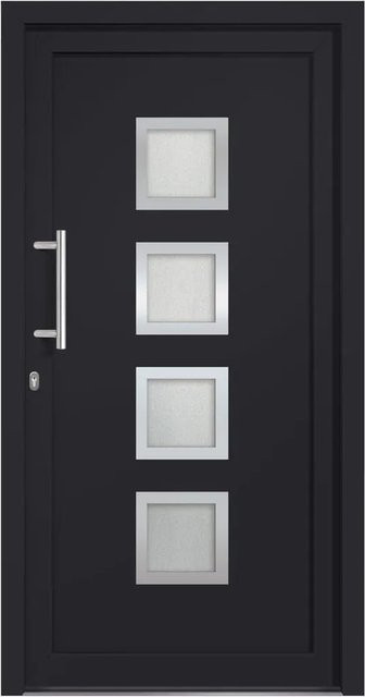 vidaXL Haustür in Anthrazit mit Glaseinsatz, modern, B/H: 108 x 200 cm - Bild 1