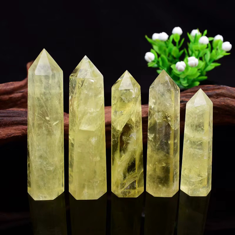 RYCRYSTAL Citrin Obelisk Gelb Natürlicher Kristall als Heilstein und Deko-Objekt - Bild 2