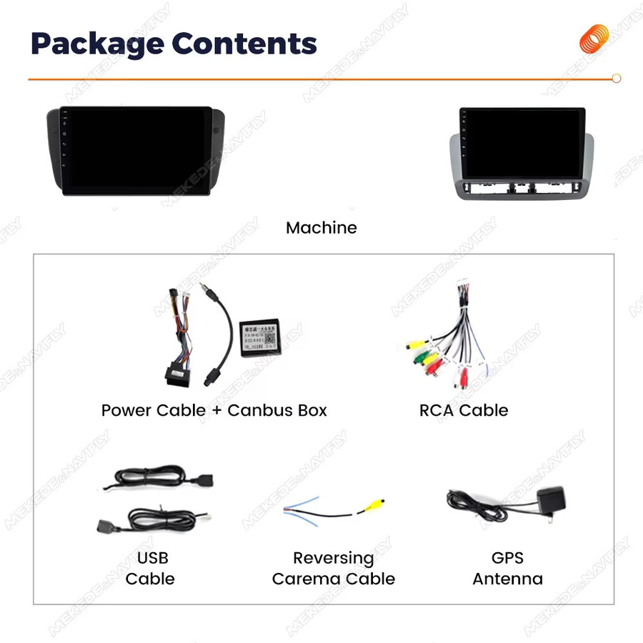 MEKEDE Android 14 Autoradio für Seat Ibiza MK4 6J 2008–2015 mit CarPlay, Android Auto, GPS und WIFI in Schwarz - Bild 6