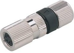 ifm Electronic E11553 Sensor-Aktor-Steckverbinder, unkonfektioniertierte Buchse, gerade, 4 Polzahl, silber - Bild 1