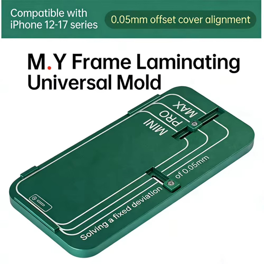 YCS MY Universal-Rahmenausrichtungsform in Grün für iPhone 12-17 Pro Max Touchscreen-Halterung und Reparaturwerkzeug - Bild 2