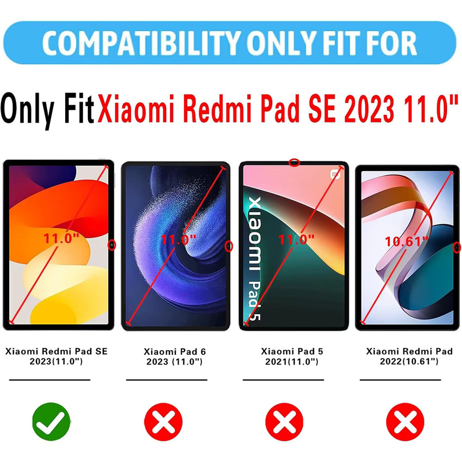 Xiaomi Redmi Pad SE Displayschutzfolie aus gehärtetem Glas, transparent, 11 Zoll - Bild 2