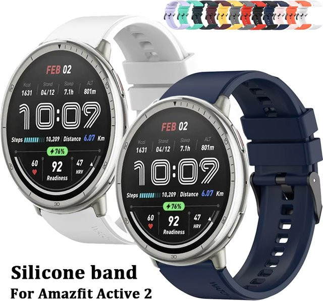 Uhrenarmband Amazfit, Silikon, Schwarz, Unisex - Bild 1